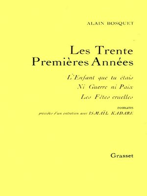 cover image of Les trente premières années